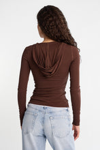 Long Sleeve Hooded V-Neck Top thumbnail 12