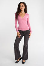 Long Sleeve Hooded V-Neck Top thumbnail 16