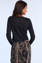 Eyelet Long Sleeve Tie-Front Top thumbnail 4