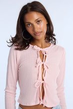 Eyelet Long Sleeve Tie-Front Top thumbnail 12