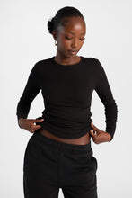 Long Sleeve Brushed Ribbed Knit Crew Neck Top thumbnail 2