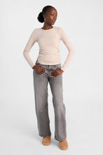 Long Sleeve Brushed Ribbed Knit Crew Neck Top thumbnail 9