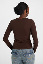 Long Sleeve Brushed Ribbed Knit Crew Neck Top thumbnail 12