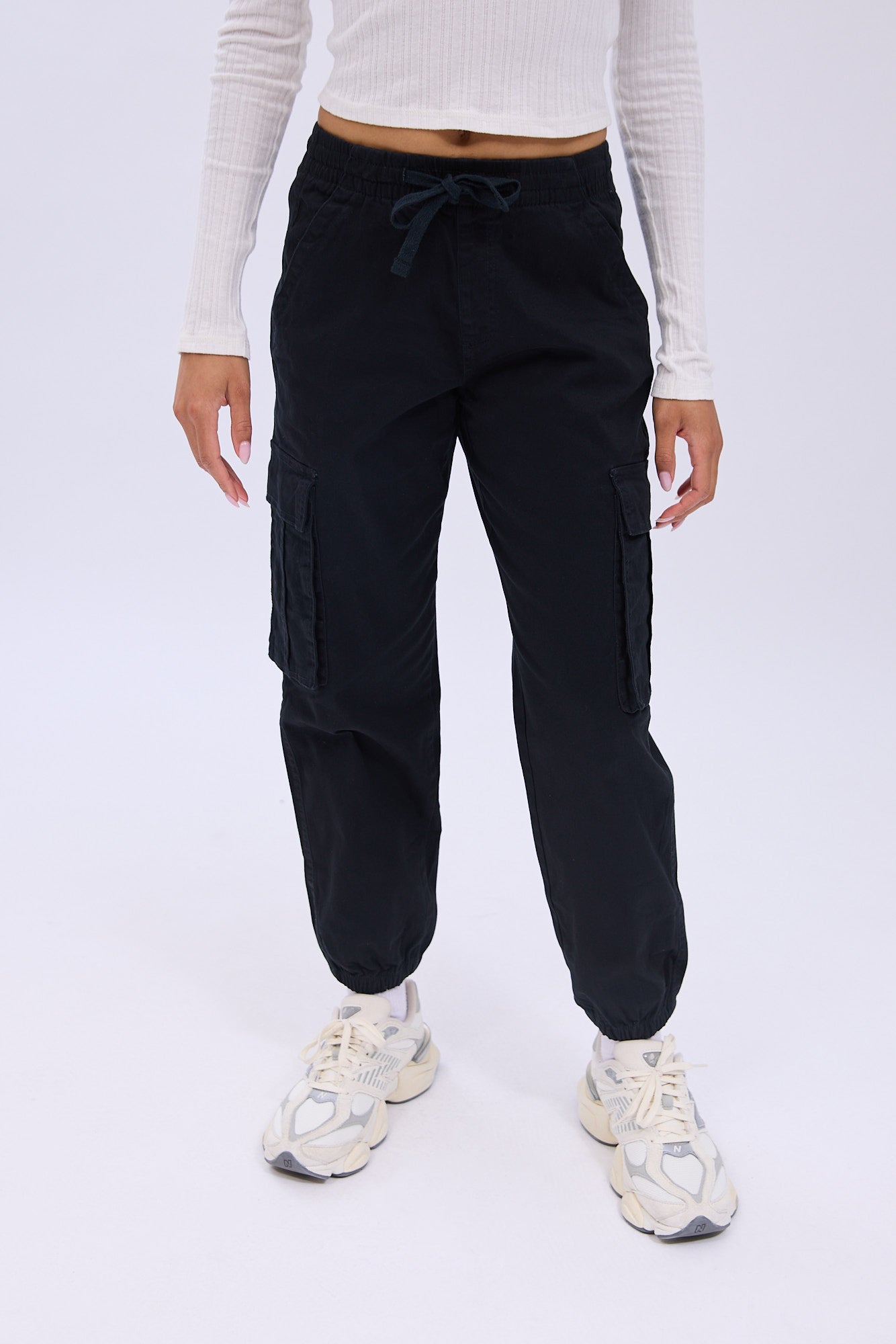 High Rise Twill Cargo Jogger