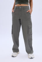 Super High Rise Twill Baggy Cargo Pants thumbnail 1