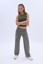 Super High Rise Twill Baggy Cargo Pants thumbnail 6