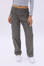 High Rise Straight Leg Cargo Twill Pants thumbnail 5