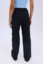 Super High Rise Wide Leg Cargo Twill Pants thumbnail 5