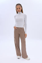 Super High Rise Wide Leg Cargo Twill Pants thumbnail 6