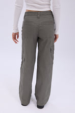 Super High Rise Wide Leg Cargo Twill Pants thumbnail 12