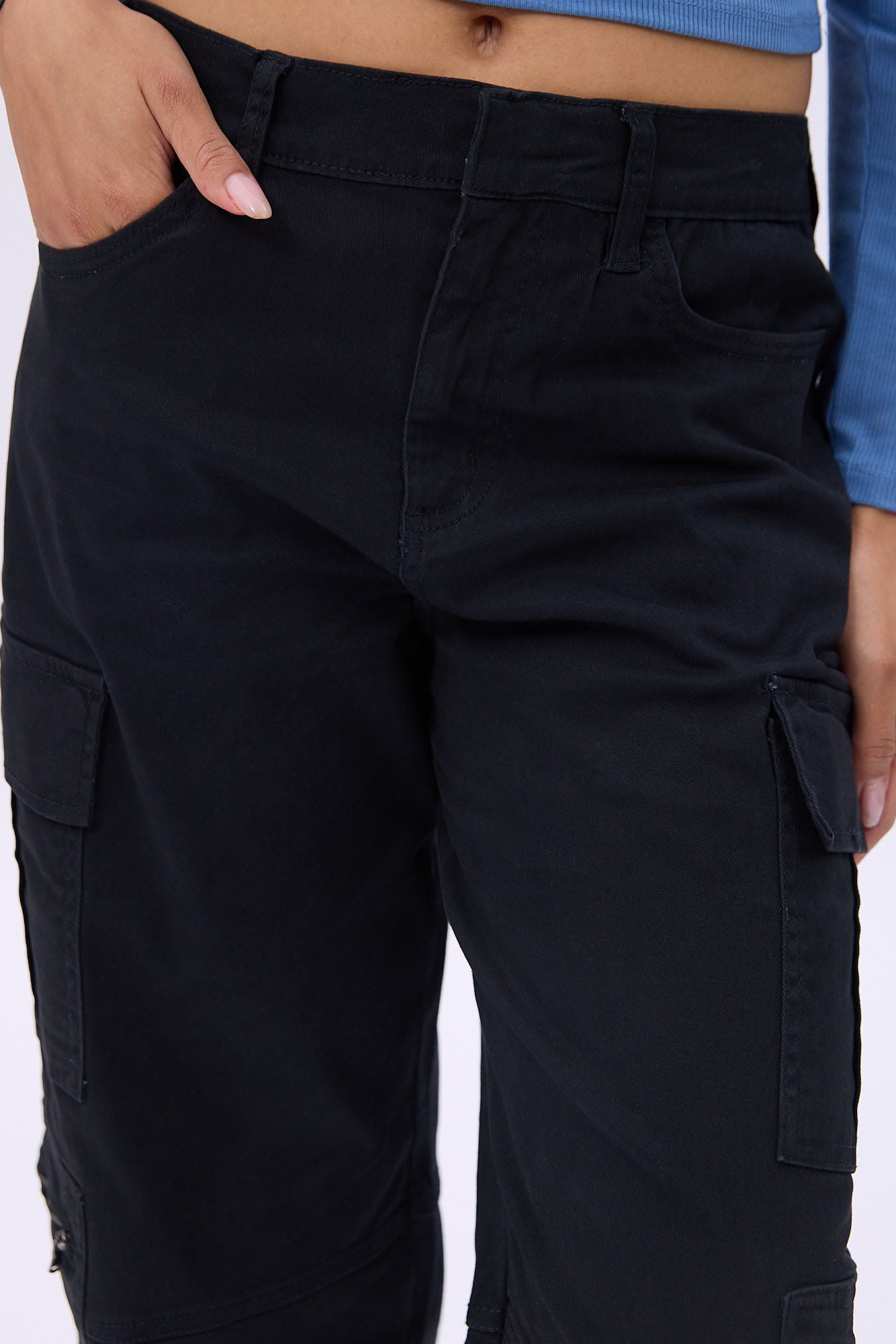 Super High Rise Wide Leg Twill Pants