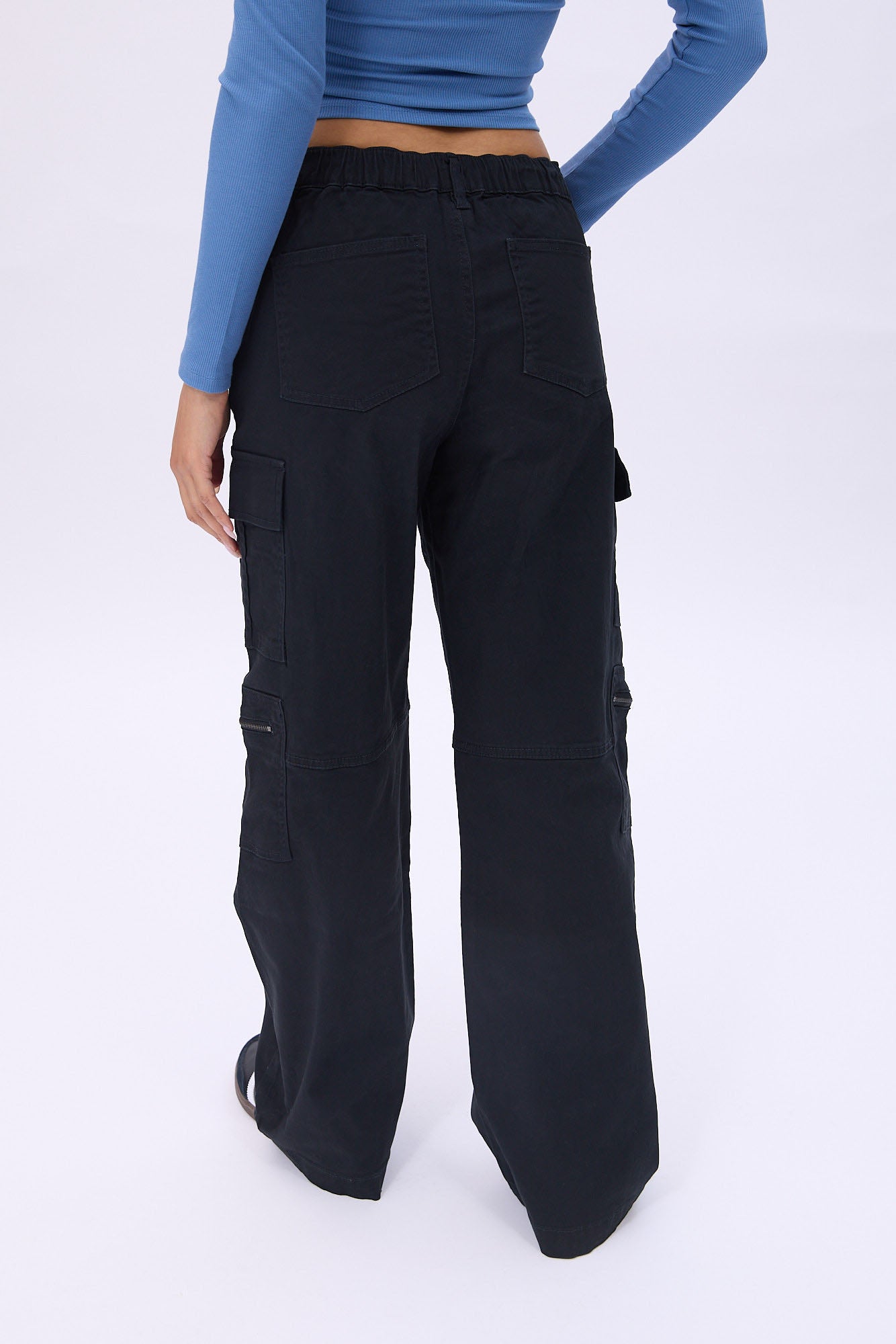 Super High Rise Wide Leg Twill Pants