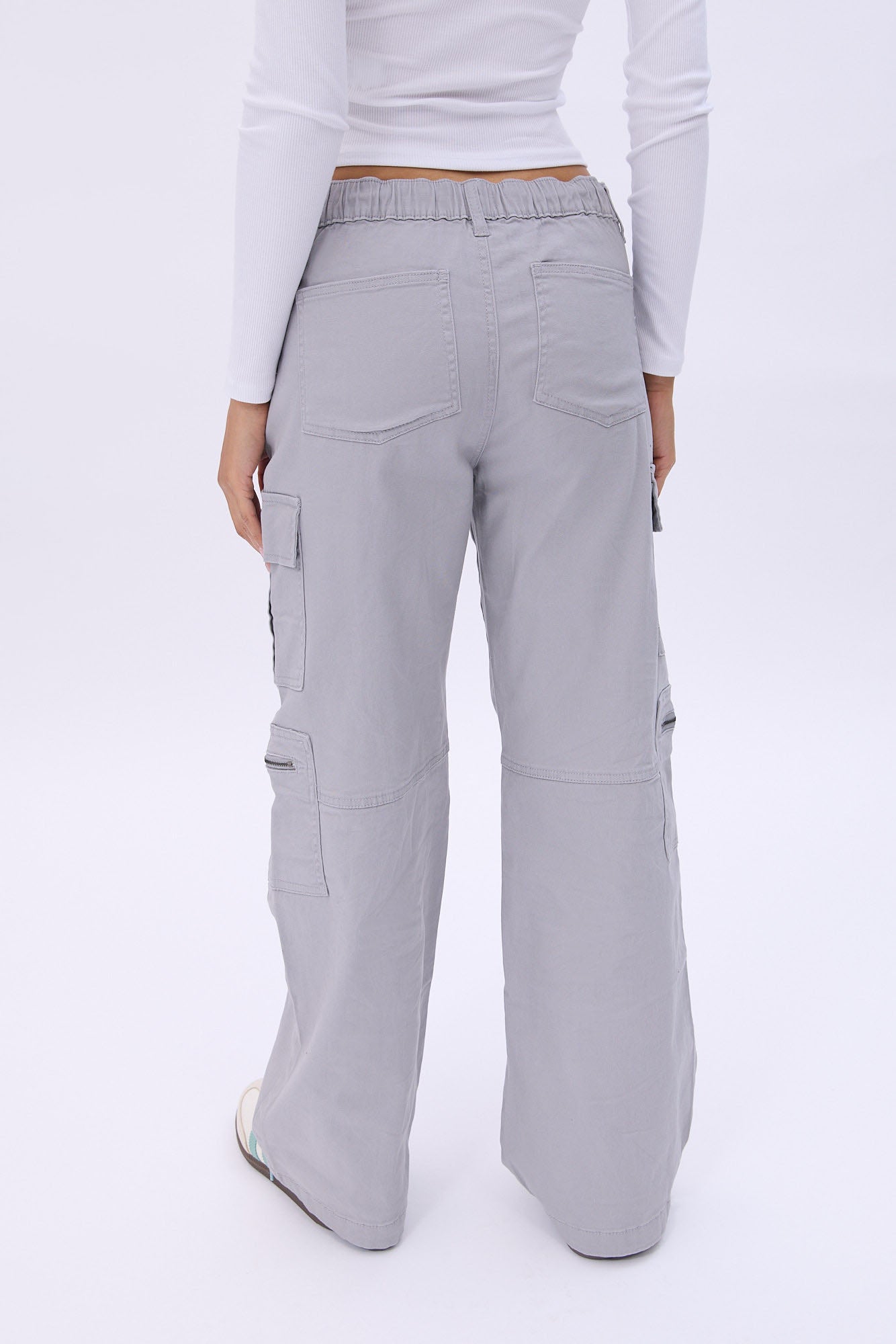 Super High Rise Wide Leg Twill Pants