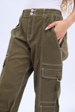 High Rise Straight Cargo Twill Jean thumbnail 8