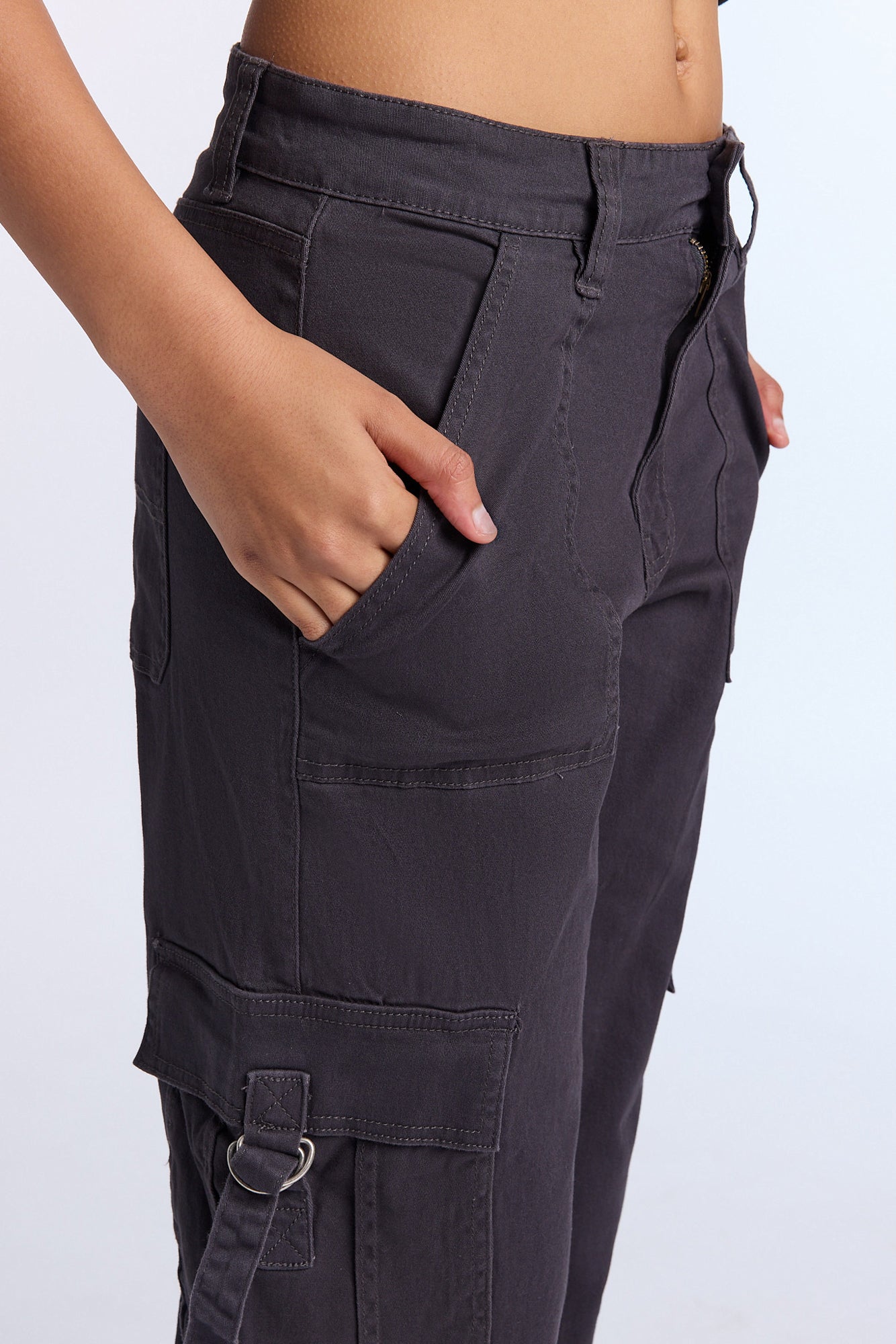 Super High Rise Twill D-Ring Cargo Pants – Bluenotes