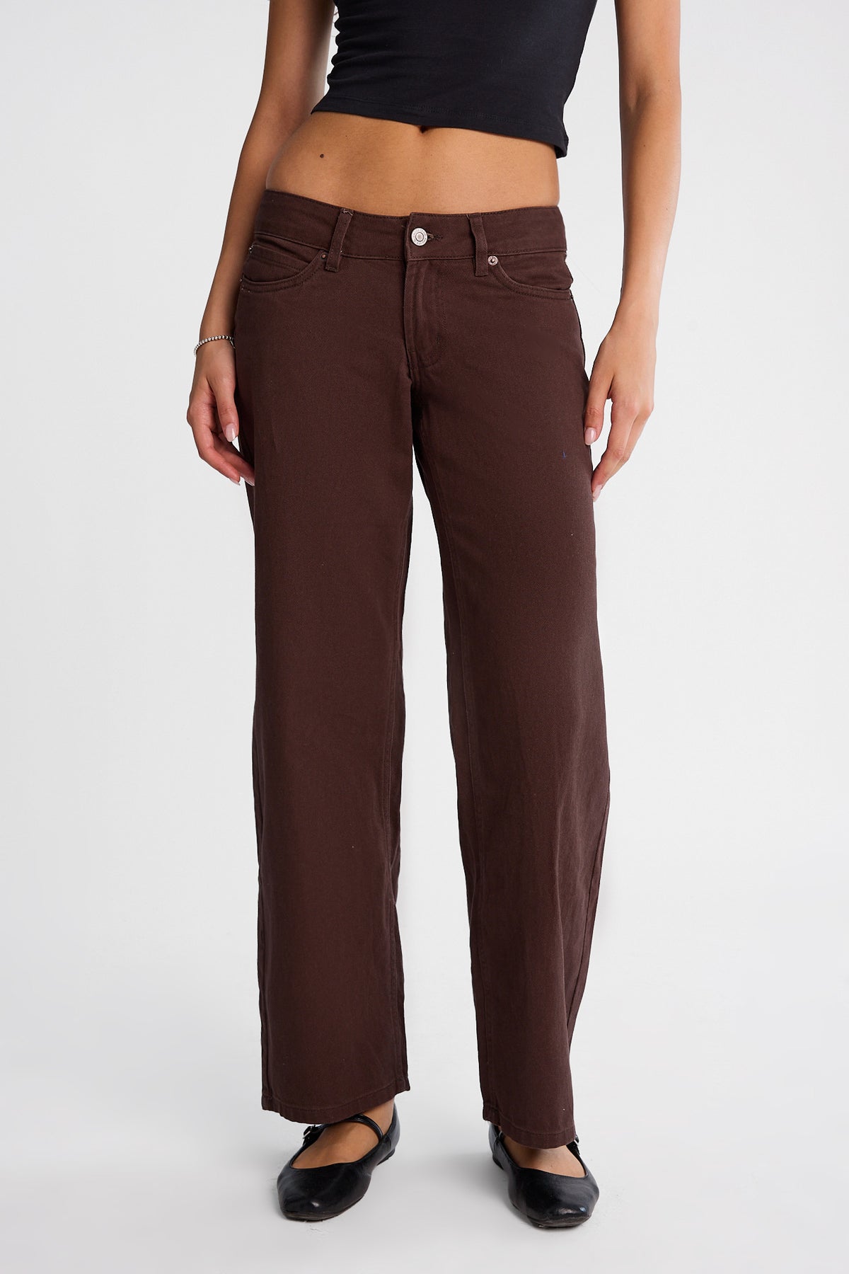 Low Rise Baggy Twill Pants