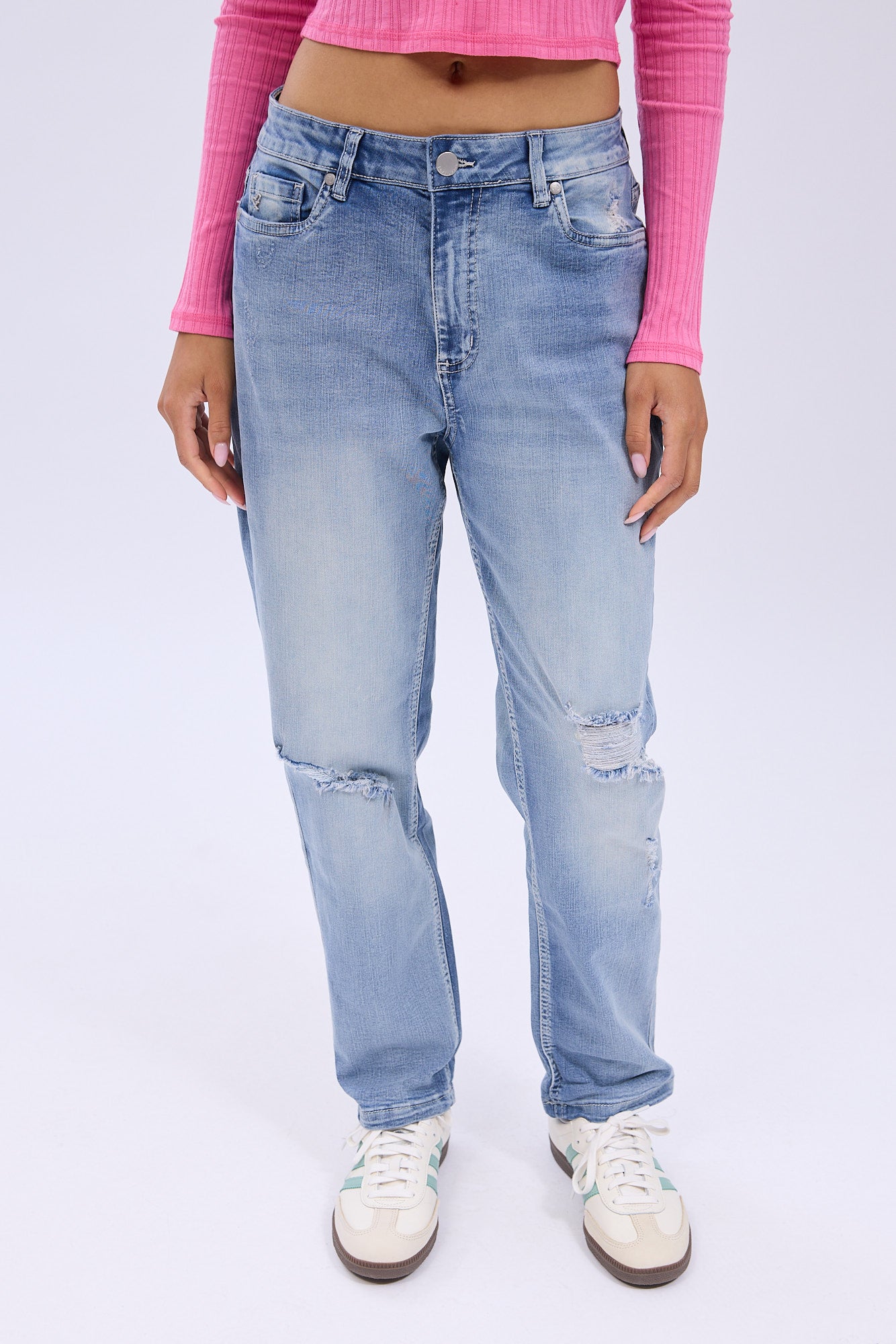 High Rise Boyfriend Jeans