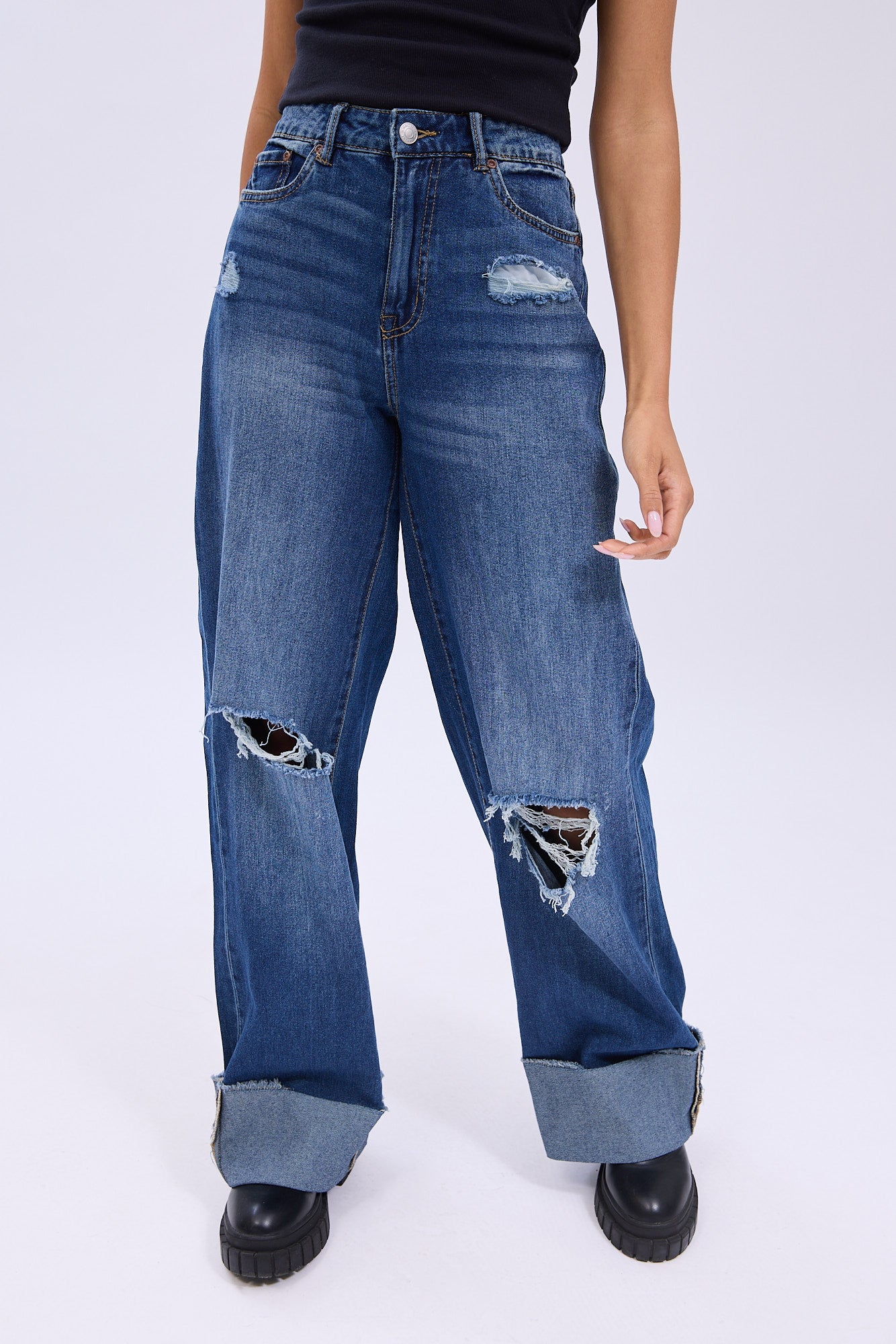 Super High Rise Wide Leg Jean