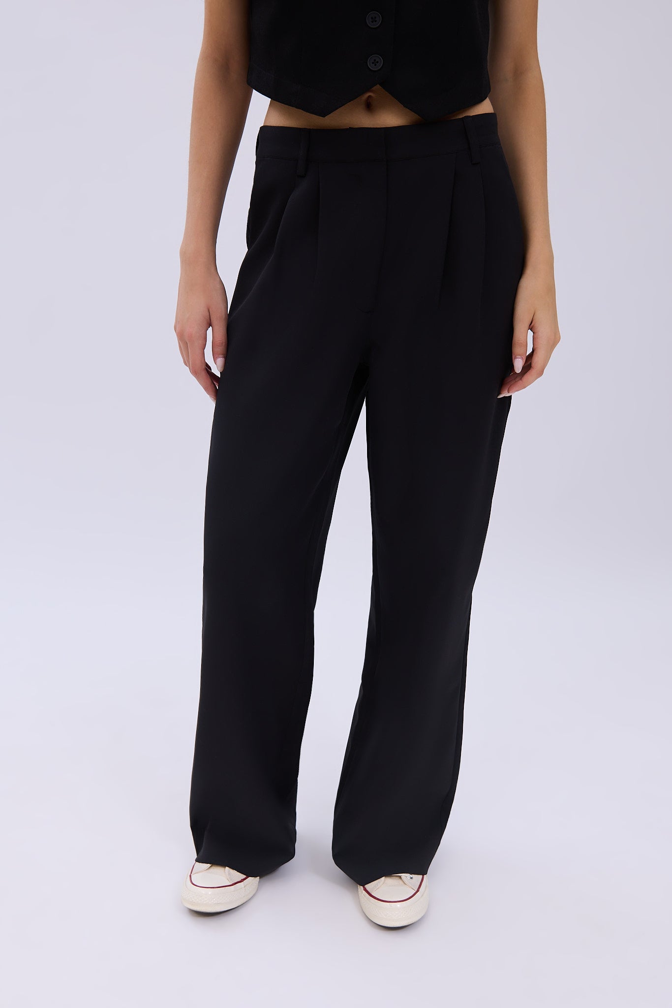 Ultra High Rise Wide Leg Tailored Pants