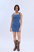 Square Neck Sleeveless Denim Mini Dress thumbnail 1