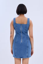 Square Neck Sleeveless Denim Mini Dress thumbnail 8