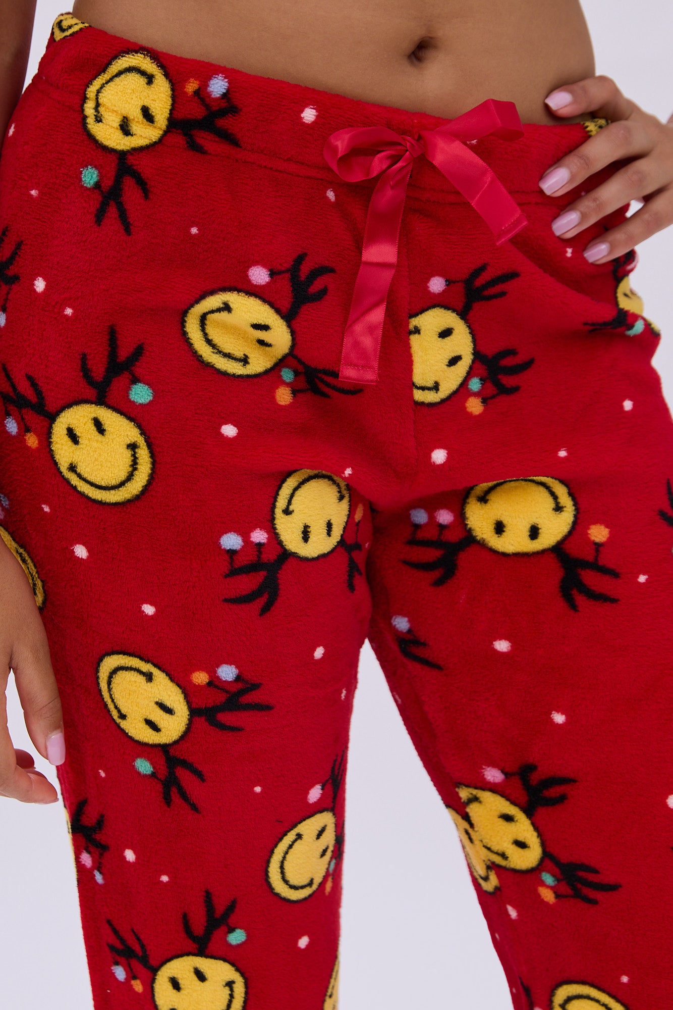Printed Plush Pajama Pants Bluenotes