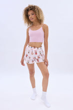 Printed Graphic Plush Pajama Shorts thumbnail 26