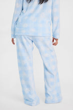 Pantalon pyjama pelucheux imprimé à cordon serrage en satin thumbnail 15