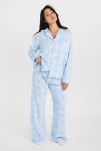 Pantalon pyjama pelucheux imprimé à cordon serrage en satin thumbnail 16