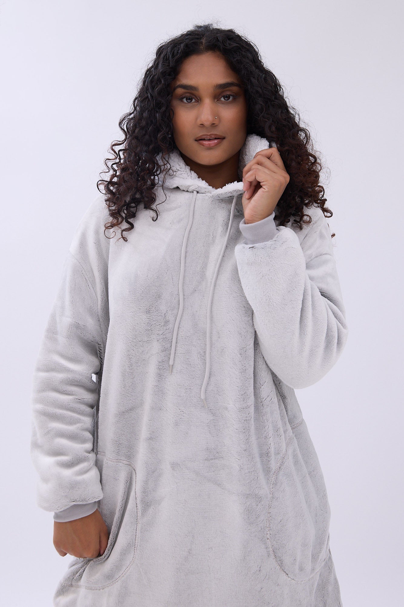 Printed Plush Blanket Hoodie