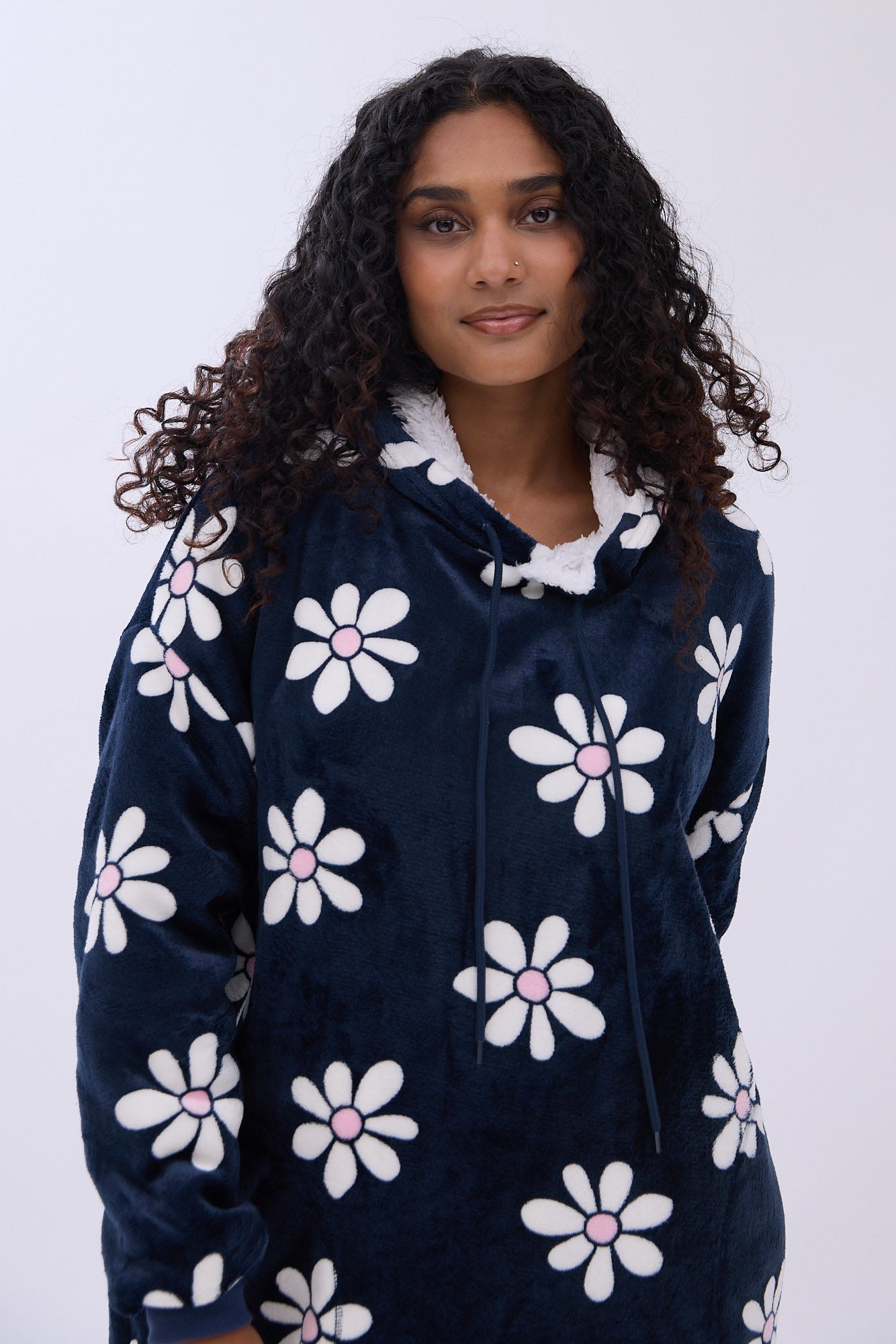 Printed Plush Blanket Hoodie