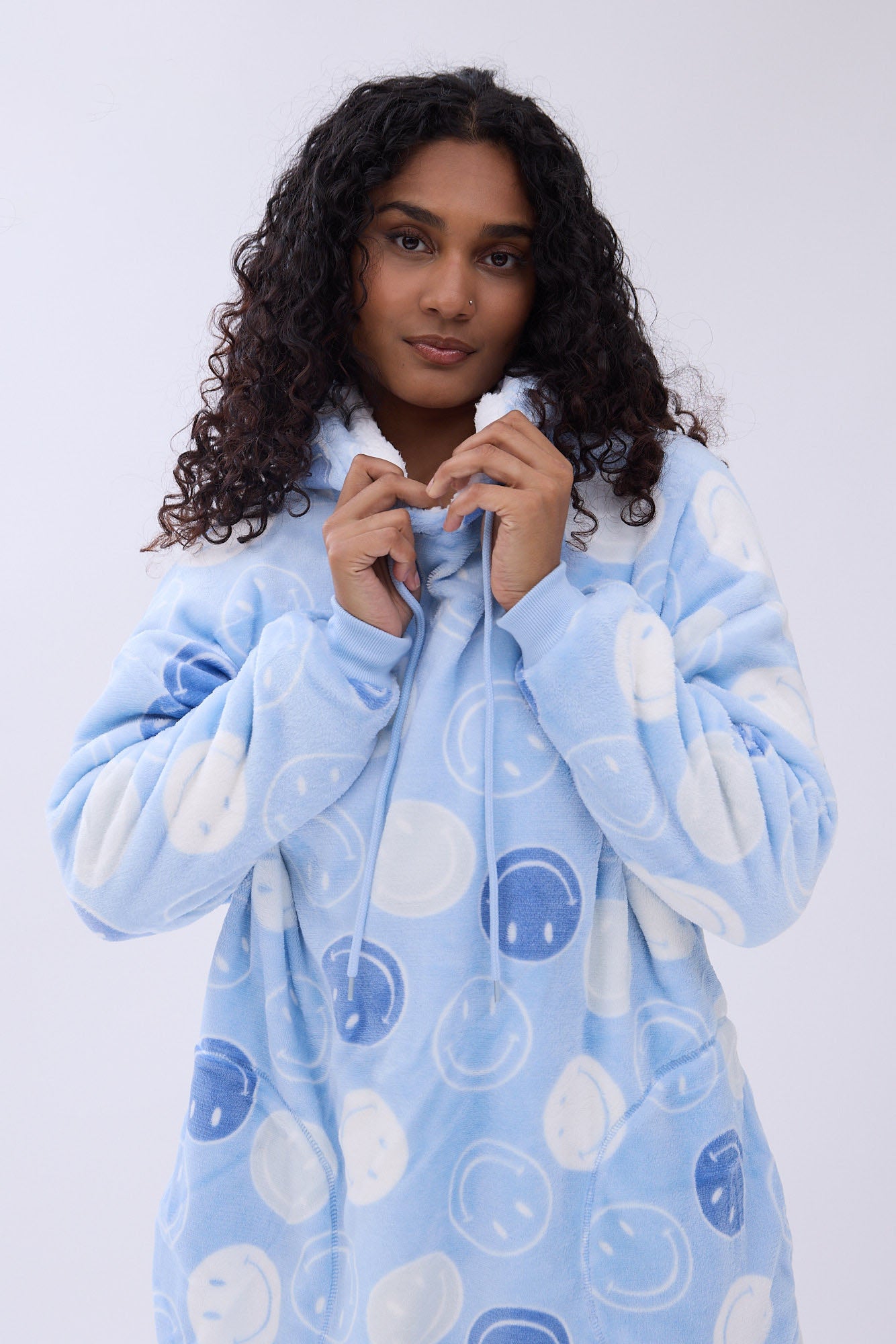 Printed Plush Blanket Hoodie