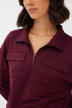 Quarter-Zip Cropped Super Soft Fleeceback Pullover Sweatshirt thumbnail 19