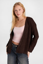 Cable Knit Open-Front Cardigan thumbnail 1