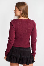 Pointelle Knit Button-Up Crew Neck Cardigan thumbnail 17