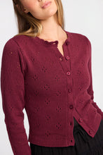 Pointelle Knit Button-Up Crew Neck Cardigan thumbnail 19