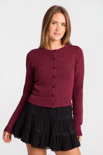 Pointelle Knit Button-Up Crew Neck Cardigan thumbnail 20