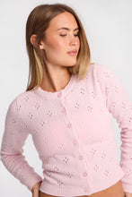 Pointelle Knit Button-Up Crew Neck Cardigan thumbnail 23