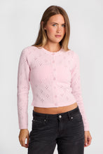 Pointelle Knit Button-Up Crew Neck Cardigan thumbnail 26
