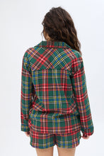 Plaid Flannel Button-Up Pajama Shirt thumbnail 6