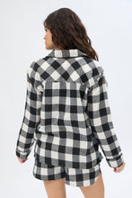 Plaid Flannel Button-Up Pajama Shirt thumbnail 14