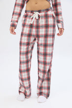 Flannel Plaid Straight Leg Pajama Pants thumbnail 1