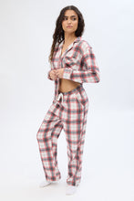 Flannel Plaid Straight Leg Pajama Pants thumbnail 3