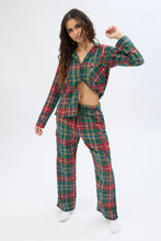 Flannel Plaid Straight Leg Pajama Pants thumbnail 8