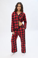 Flannel Plaid Straight Leg Pajama Pants thumbnail 17