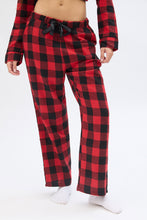 Flannel Plaid Straight Leg Pajama Pants thumbnail 15