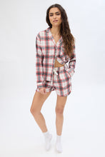 Plaid Flannel Pajama Shorts thumbnail 3