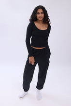 Waffle Knit Long Sleeve Pajama Top thumbnail 7