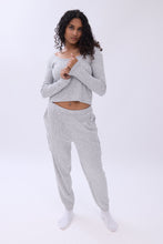 Waffle Knit Long Sleeve Pajama Top thumbnail 2