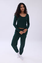 Waffle Knit Long Sleeve Pajama Top thumbnail 15